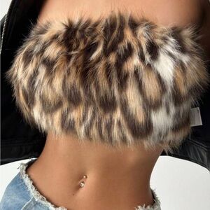 Leopard Print Tube Top